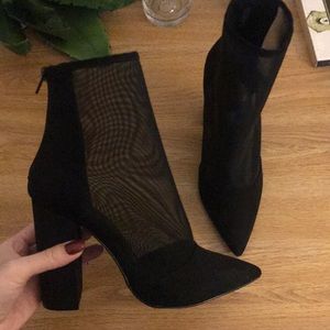 Fun black and mesh booties